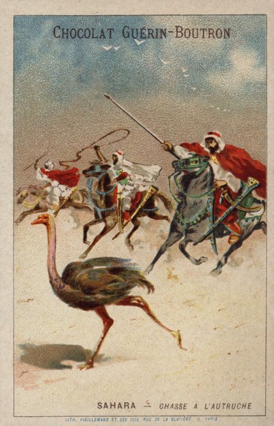 Hunting Ostrich in the Sahara by French School